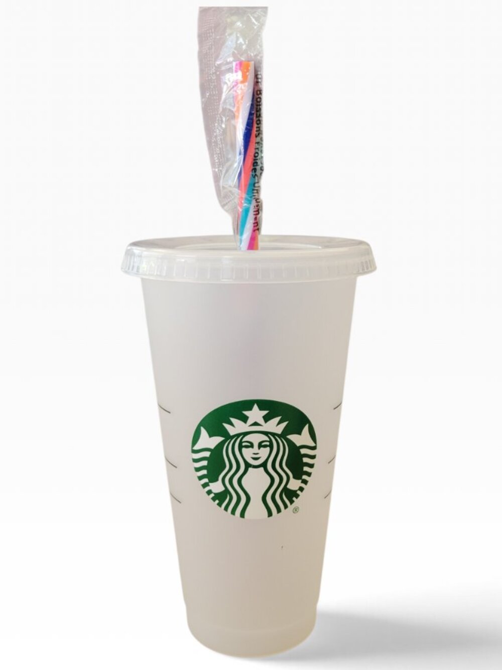 Starbucks Frosted Reusable Cold Cup with Straw (16oz)